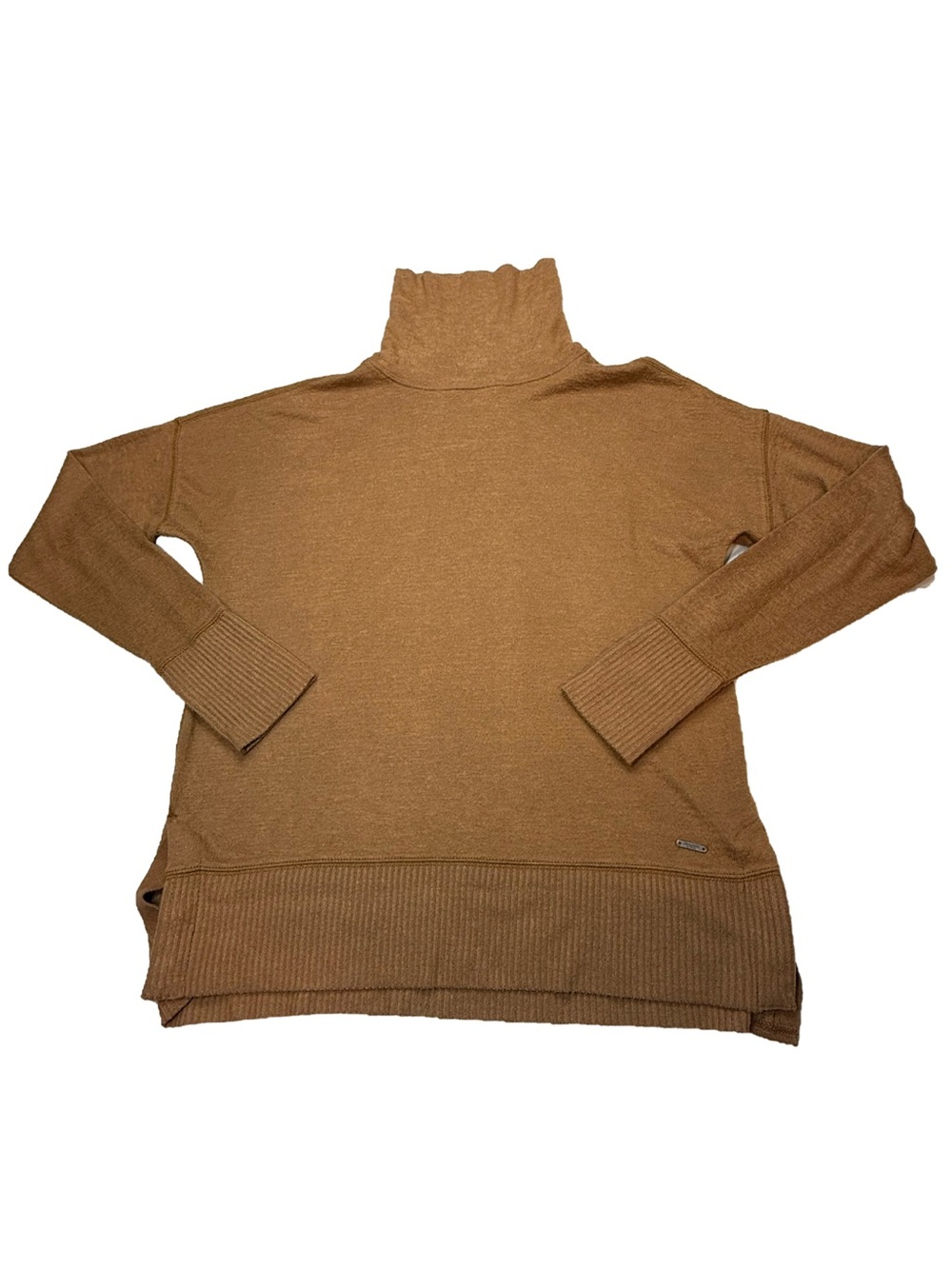 Camel SoftAF Cozy Turtleneck Sweater Knit Abercrombie & Fitch